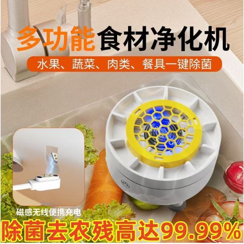 家用果蔬清洗机小型蔬菜水果除农残涡轮净化器便携无线自动洗菜