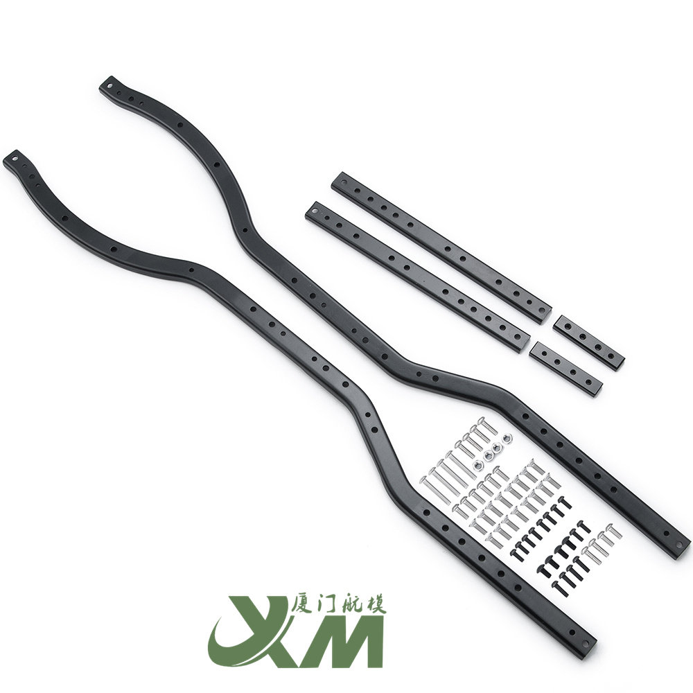 攀爬车scx10改装6X6大梁底盘金属纵梁连接升级支架电池支架