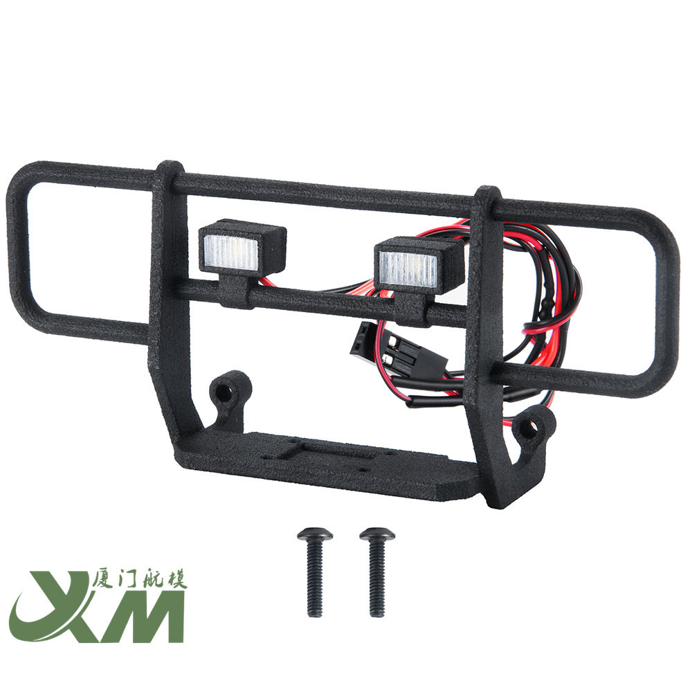 1/18仿真攀爬车 前杠 TRX4-M K10前杠带大灯 方形灯 车头改装件