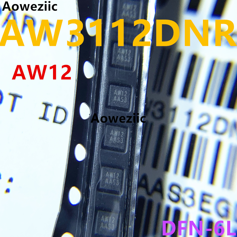 10个 AW3112DNR DFN-6L 丝印AW12 30V/3A 低饱和压降PNP三级管IC