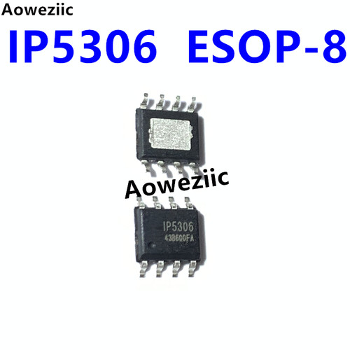 10个 IP5306 SOP-8-EP 2.1A充电2.4A放电高集成度移动电源SOC全新