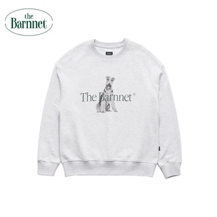 现货八奶ins韩国东大门th*Barnn*t印花狗狗卫衣灰色字母运动上衣