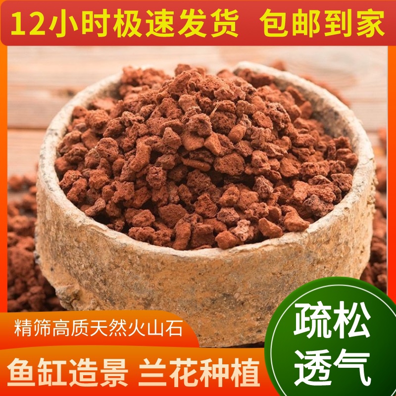 鱼缸造景兰花铺面火山石