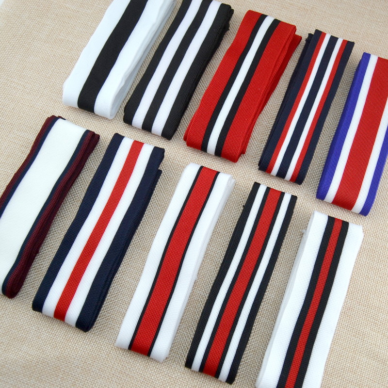 针织带彩色条纹织带包包服装diy