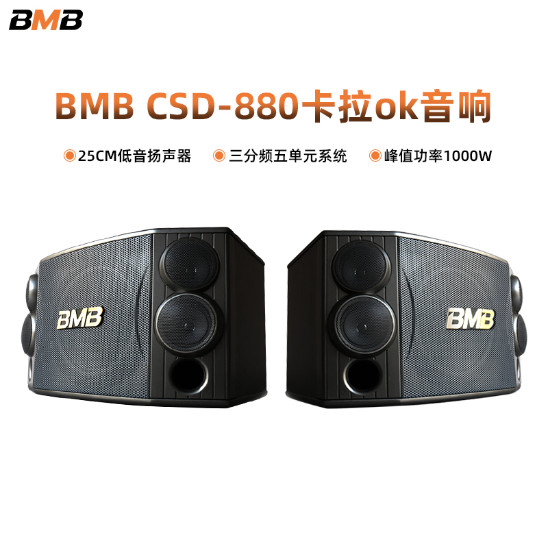 BMB CSD880音响10寸家庭ktv家用客厅卡拉ok套装影院酒吧音箱