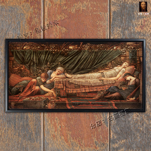 Rose 伯恩琼斯 burne 野玫瑰 中世纪人物画 Briar jones 油画 The