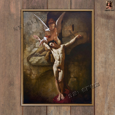 斯芬克斯 La Sfinge 阿曼的圣物 埃及神话油画挂画男女恋人装饰画