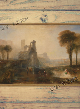 卡利古的宫殿和桥 Caligula's Palace and Bridge 透纳 古遗迹 画