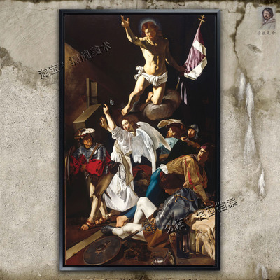 文艺复兴绘画美式风竖幅艺术挂画