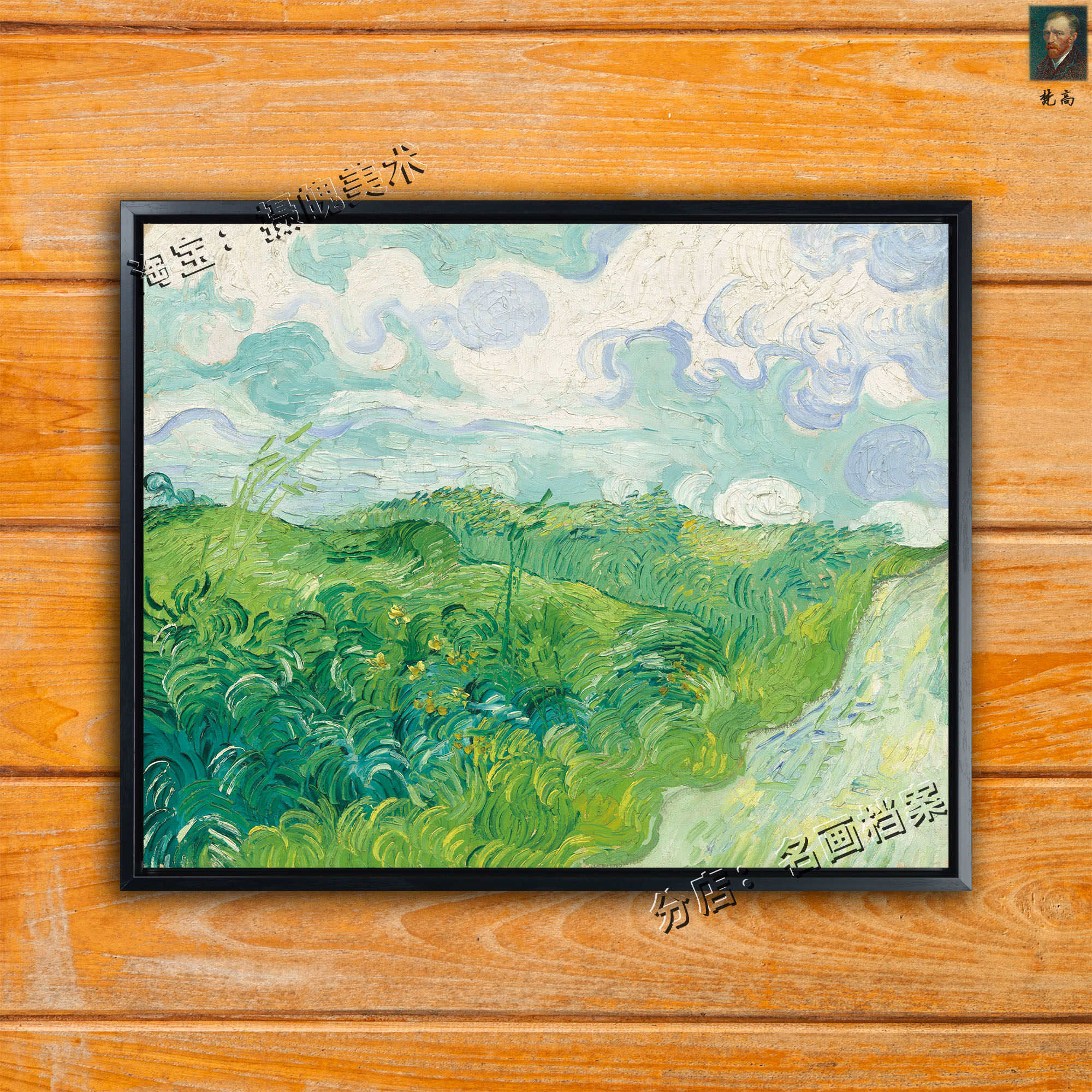 奥维尔的绿色麦田 green wheat fields, auvers 梵高的麦田名画