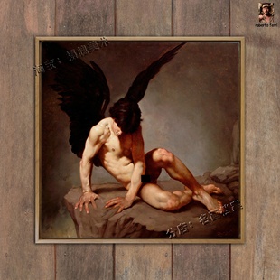 堕落天使 fallen angel 油画 roberto ferri 挂画装饰画 带翅膀画
