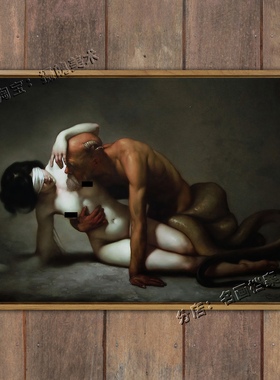 象牙色眼泪 恶魔美女油画 ferri 世界名画《Lacrime d'Avorio》