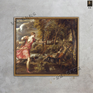 阿克泰翁之死 The Death of Actaeon 希腊神话油画提香 Mannerism