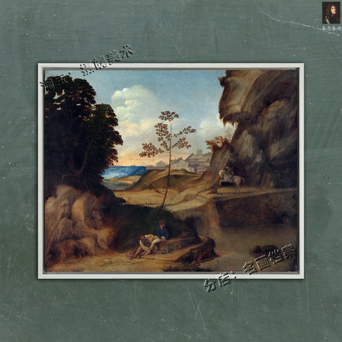 日暮时刻 The Sunset Il Tramonto 乔尔乔内神秘风景文艺复兴油画