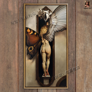 亡者之地 人体写生暗黑油画装饰画竖款画世界名画《Porta Infer》