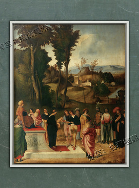 摩西接受火的考验 Moses Undergoing Trial by Fire 油画乔尔乔内