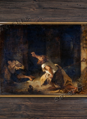 希隆的囚徒 prisoner of chillon Eugene Delacroix 西锡庸名油画