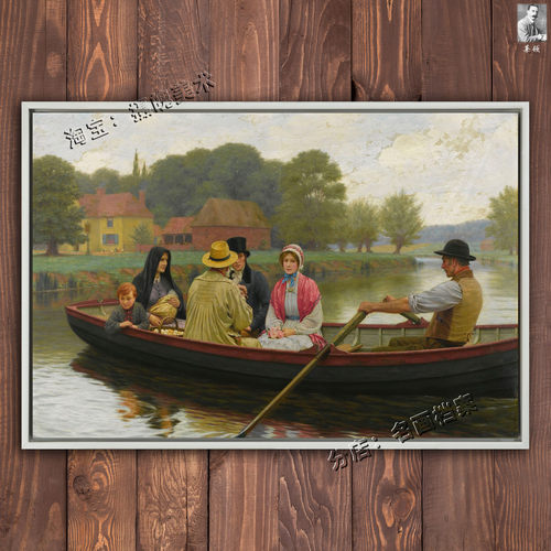 开往金门的慢船 The Ferry 田园牧歌 装饰画 乡村田园 悠闲 油画