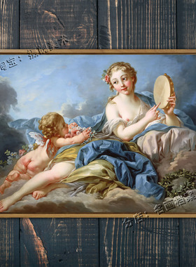 缪斯女神 Terpischore,the muse of choir lyric poetry 油画布歇