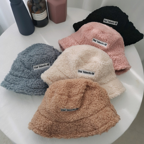 Real price real price Korean version of autumn and winter lamb velvet fisherman hat Japanese all-match retro student warm pot hat for women