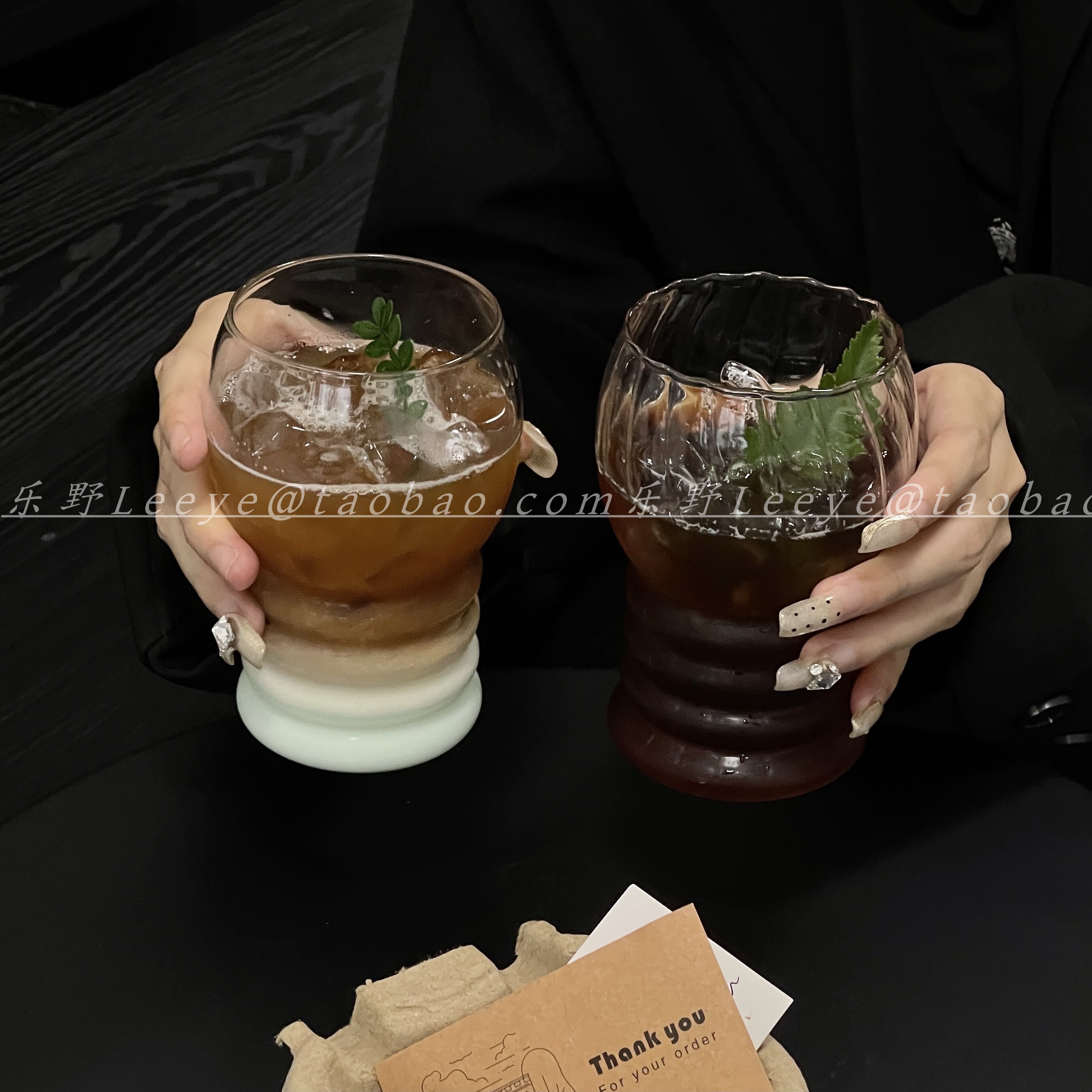高颜值葫芦玻璃杯冰拿铁咖啡杯