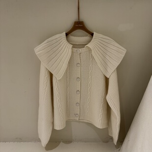 秋季 女款 新款 宽松休闲百搭翻领针织开衫 韩版 2025韩系设计款