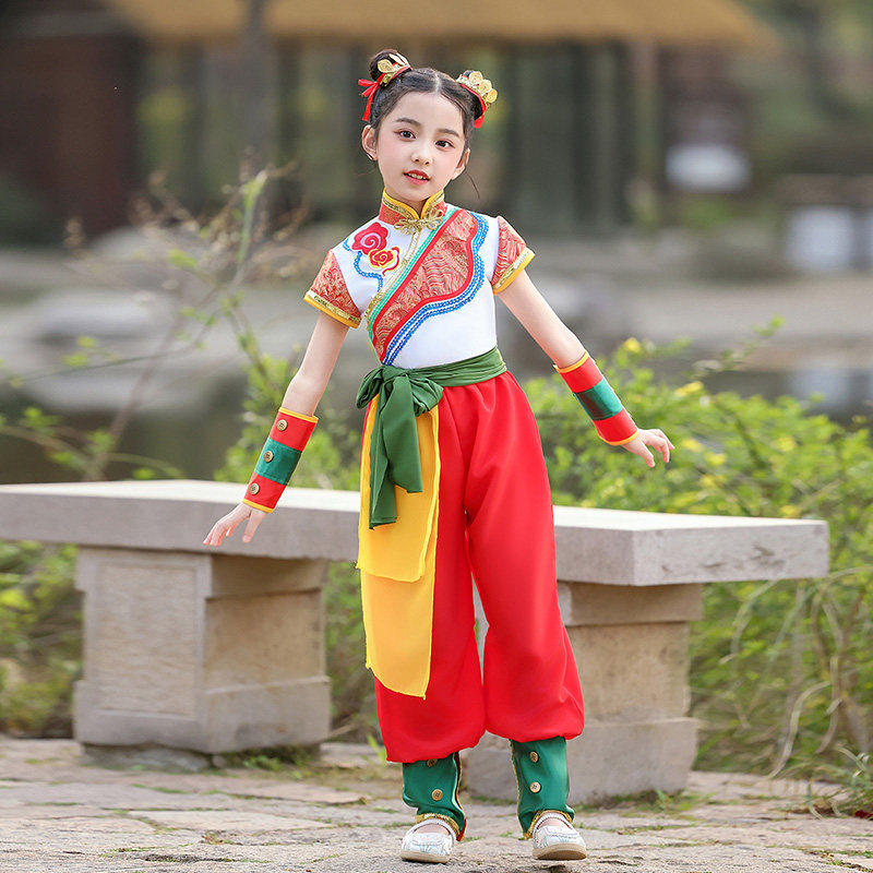 龙舟服装儿童演出服舞龙舞狮武术服击鼓赛端午节表演划龙船打鼓服