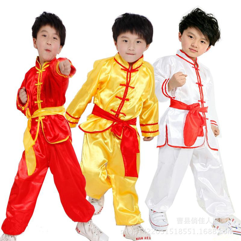 儿童武术表演服少儿中国功夫练功服幼儿武术舞蹈演出服太极服