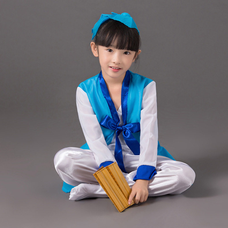六一儿童古装舞蹈表演服装国学汉服三字经学生弟子规书童演出服