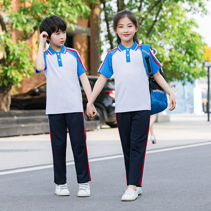 夏季校服初中学生短袖套装高中生班服T恤男女款半袖运动团体服