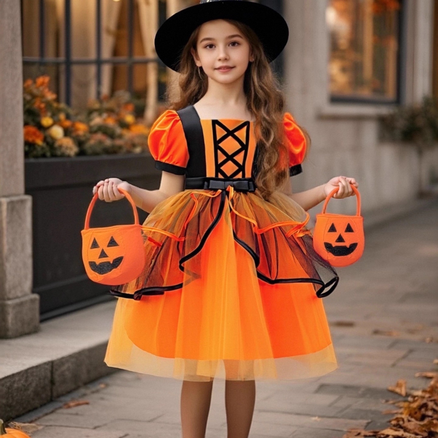 万圣节服装cosplay儿童连衣裙halloween派对女童公主演出网纱