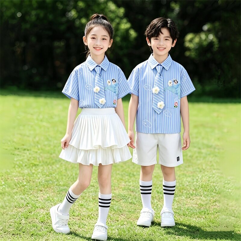 男女宝宝英伦风衬衫毕业季班服61表演服儿童舞台合唱演出服套装