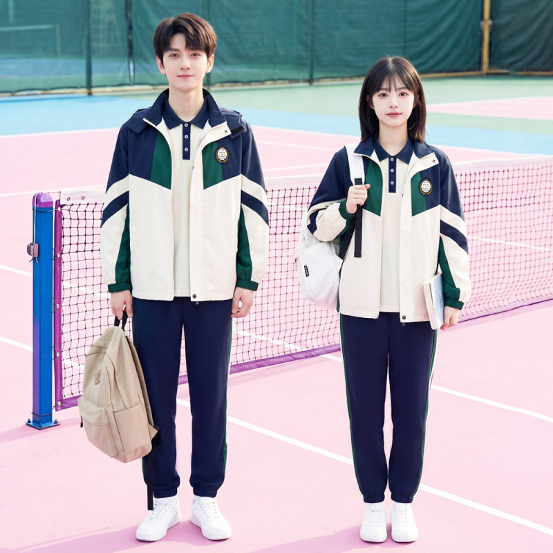 2026已出货 校服学院风初中高中小学生班服情侣装春秋三件套