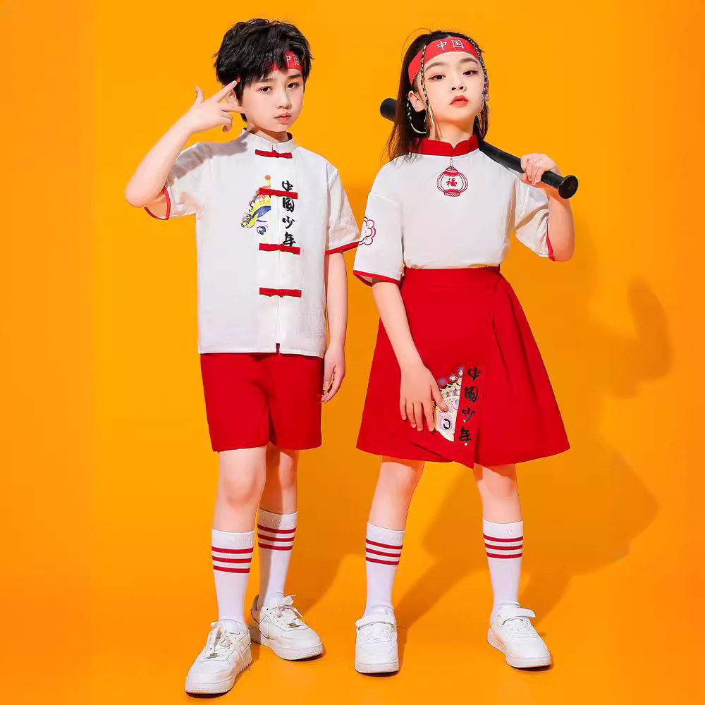 六一儿童中国风演出服运动会啦啦队舞蹈合唱幼儿园表演服装走秀