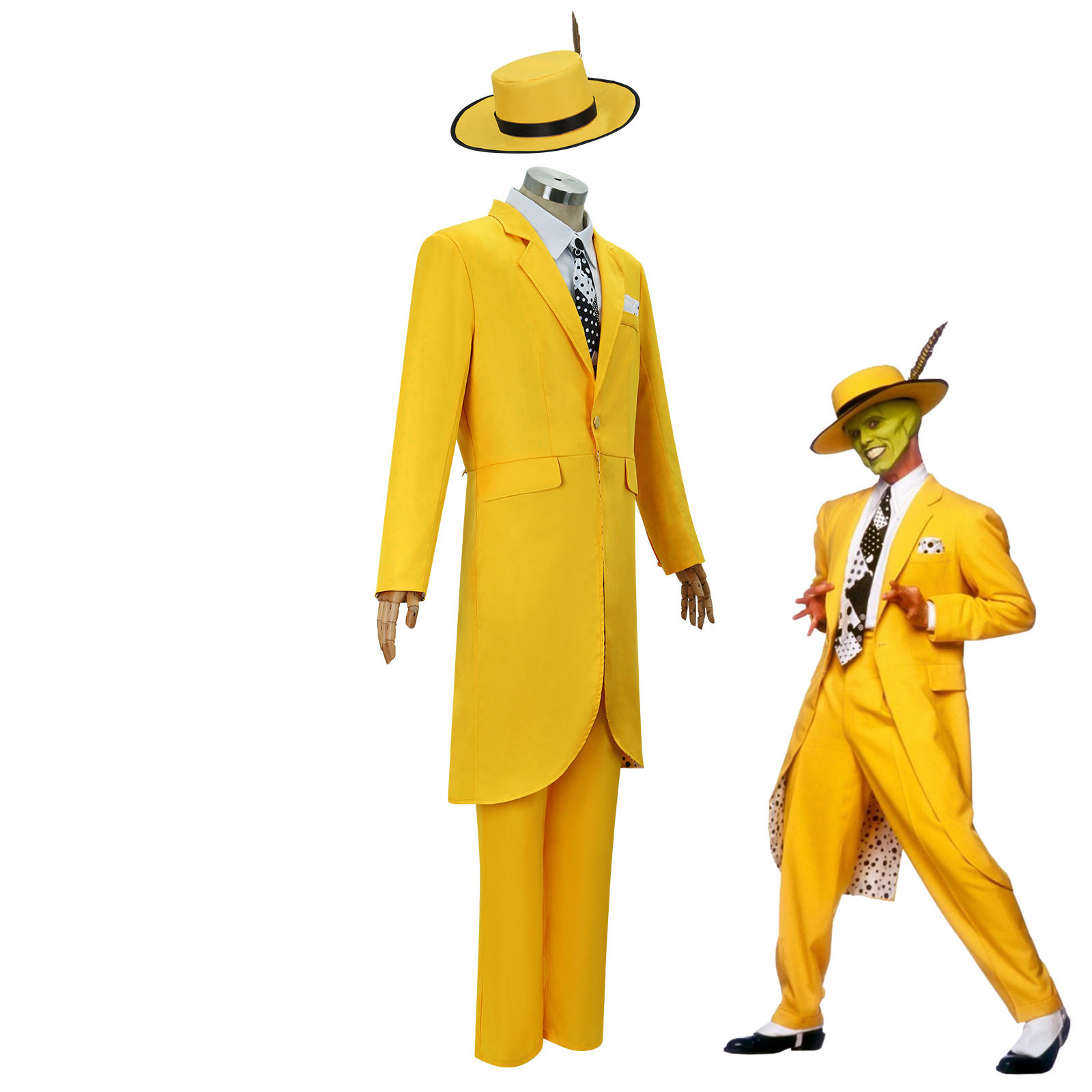 变相怪杰cos服JimCarry面具人摩登大圣金凯瑞cosplay万圣节服装