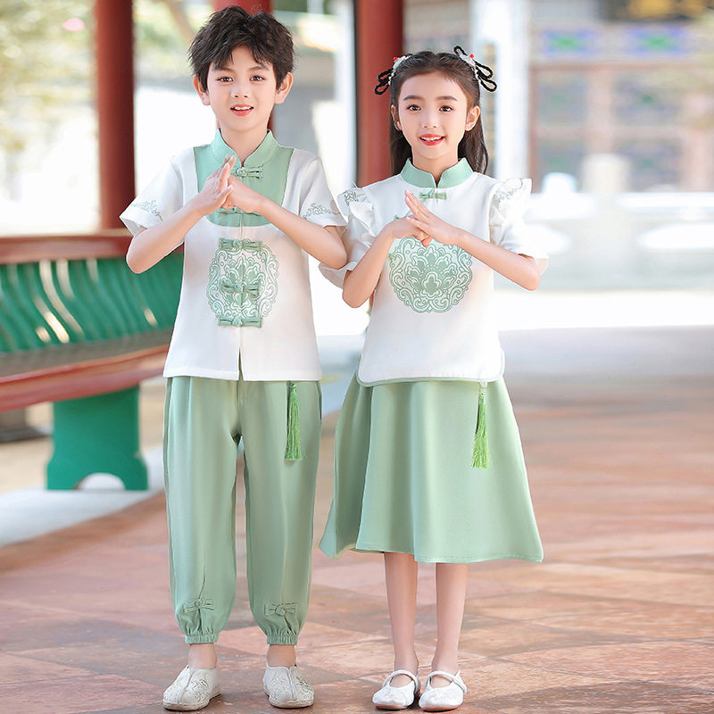 六一儿童演出服民族中国风汉服幼儿园毕业服小学生合唱服表演服装