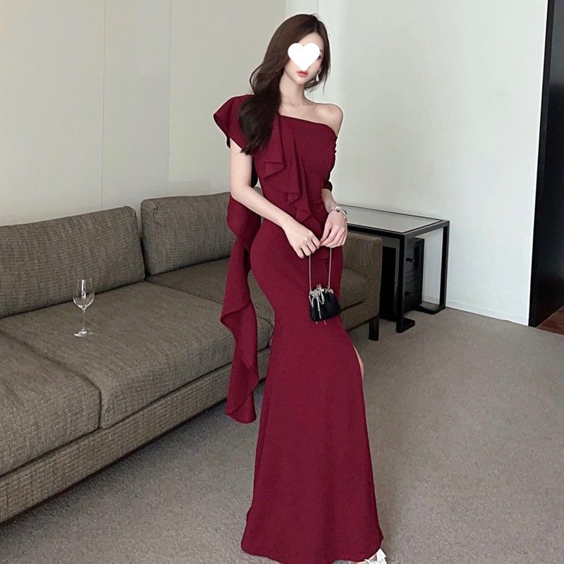 2025晚礼服女气质高级感轻奢小众连衣裙生日显瘦长裙年会日常