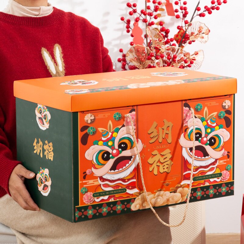 2026马年国潮年货礼盒包装盒空盒坚果熟食特产零食干果新年礼品包