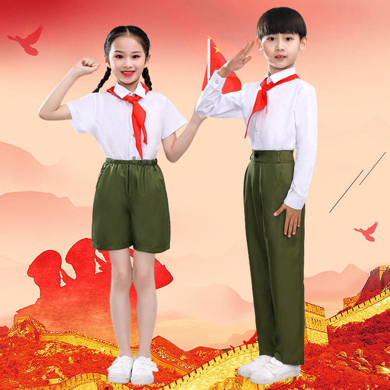 儿童小红军雷锋演出服芳华知青红星闪闪舞蹈服红歌大合唱团表演服