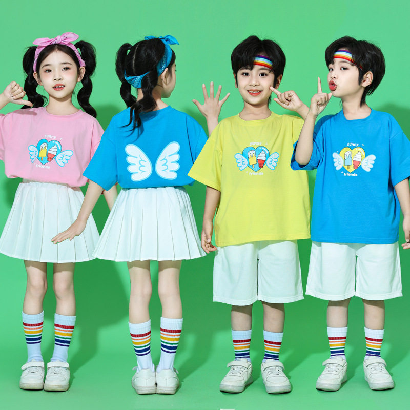 六一啦啦队表演儿童演出服幼儿园可爱班服小学生运动会开幕式服装