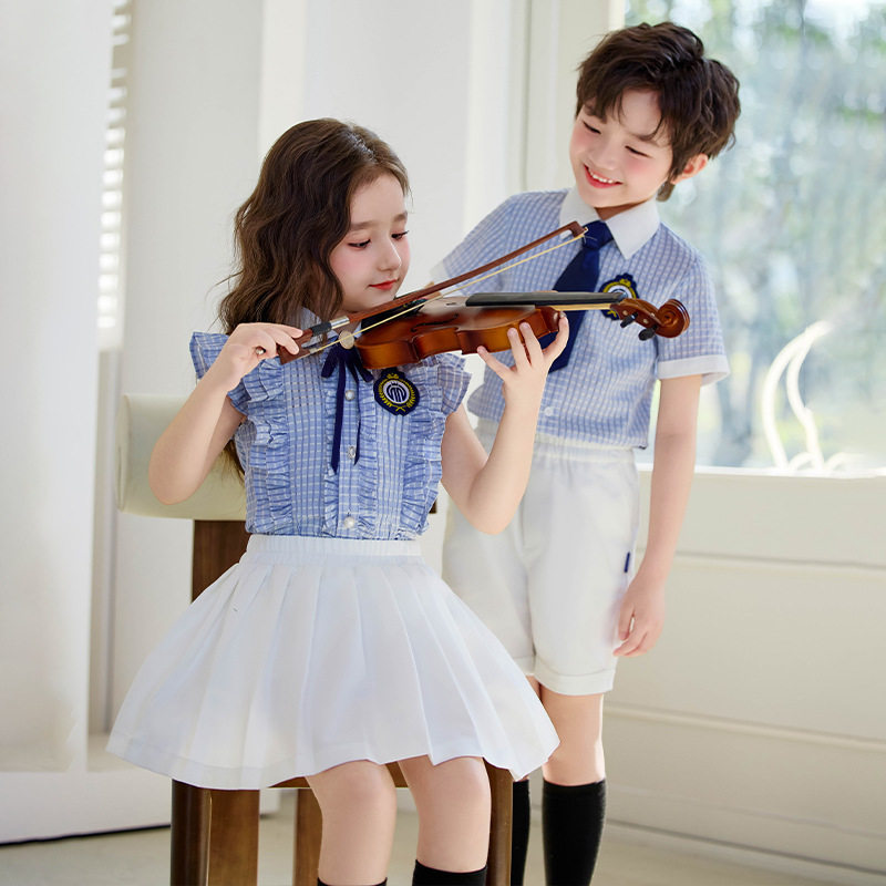 小学生英伦学院风校服幼儿园园服夏装六一儿童节演出服表演服班服