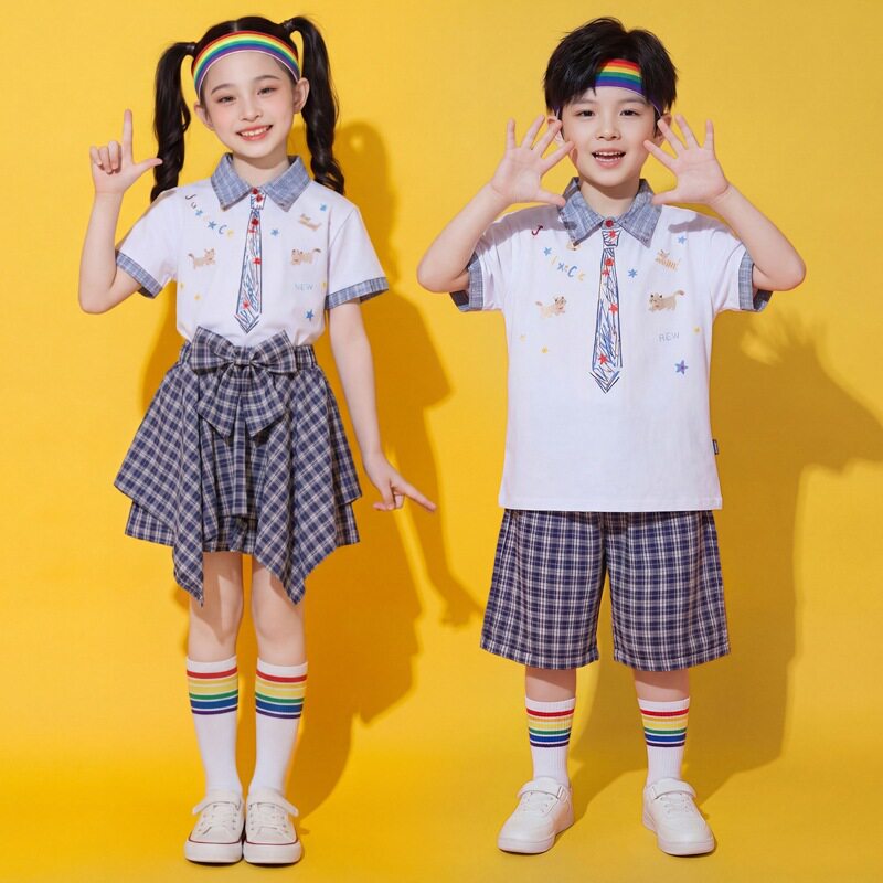 小学生合唱演出服61儿童节朗诵表演服幼儿园园服夏季毕业照班服