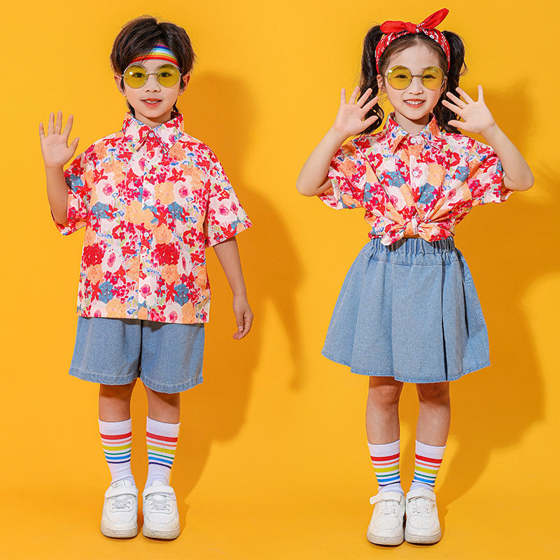 六一儿童演出服小学生运动会啦啦队复古港风舞蹈服幼儿园表演服装