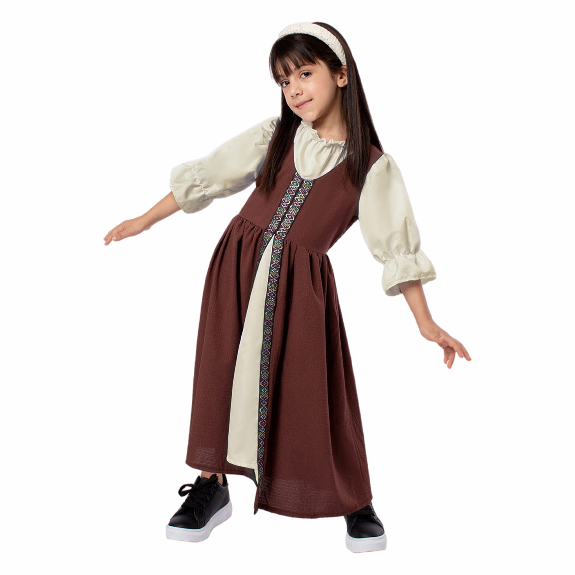 亚马逊热卖欧洲中世纪复古派对服舞台表演服儿童演出服民族服饰