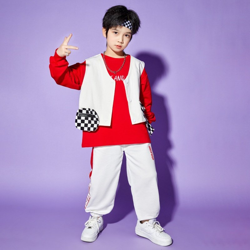 童装街舞潮服男童嘻哈演出服卫衣少儿表演服炫酷时髦女童服装