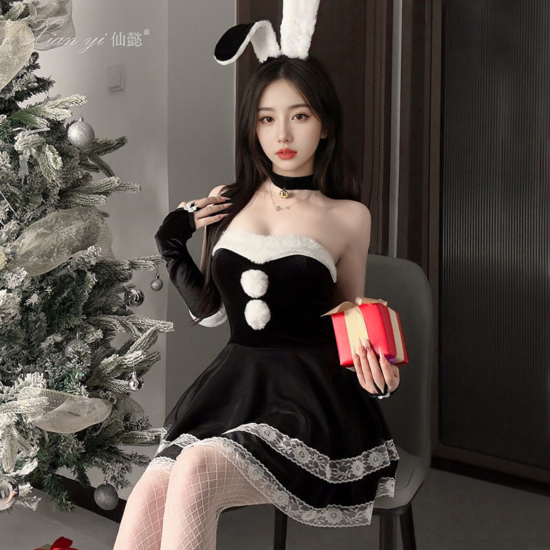 仙懿万圣节服装性感连衣裙圣诞装cosplay兔女郎主播圣诞节衣服S3