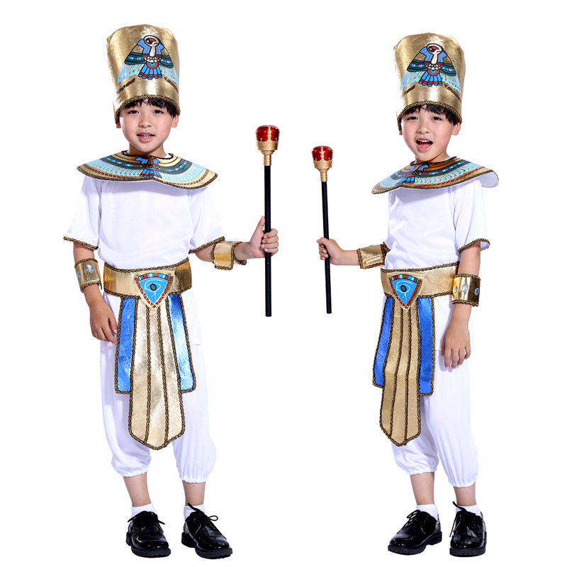 万圣节服装成人埃及法老艳后国王王子衣服角色扮演长袍