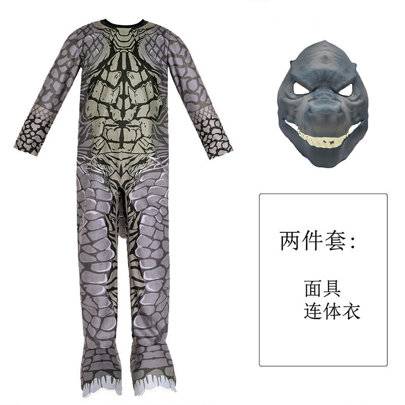 哥斯拉cos服角色扮演哥吉拉舞台连体衣人偶服装儿童连身裤表演服