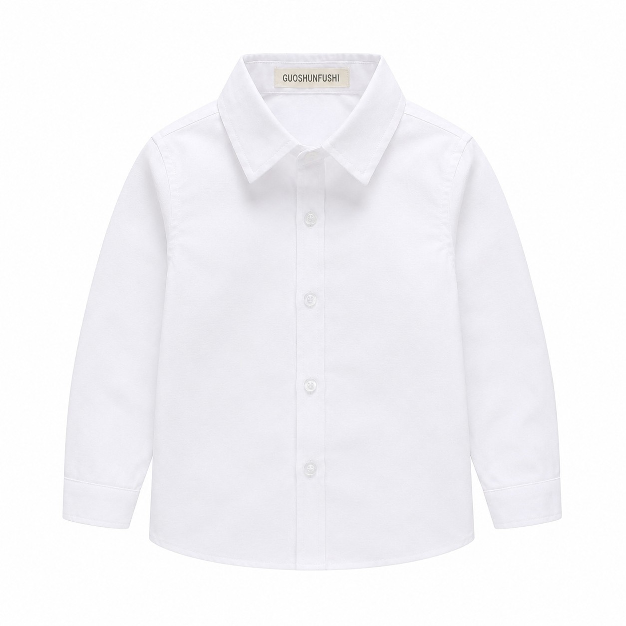 男童蓝色骑士衬衫儿童衬衫小学生白色校服表演服春秋季长袖衬衣