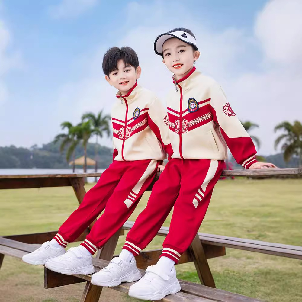小学生校服春秋装三件套儿童班服一年级运动套装幼儿园园服冲锋衣